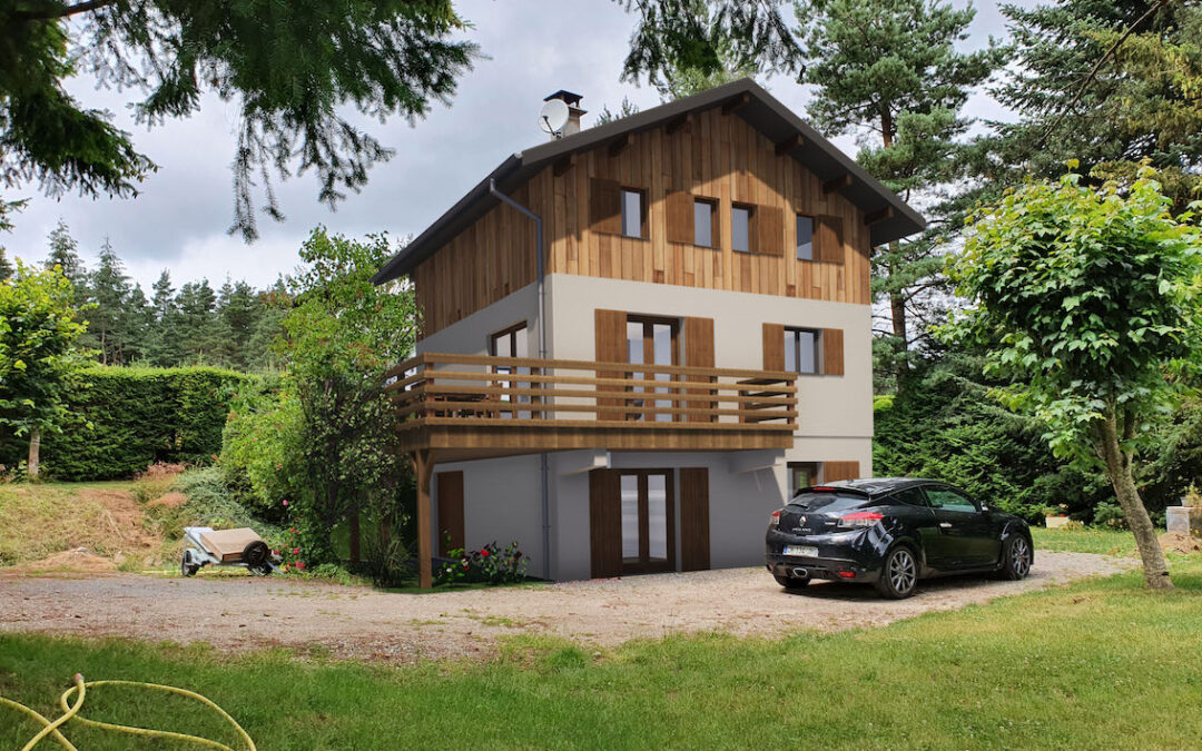 Surélévation et rénovation d’un chalet – Marlhes (42)